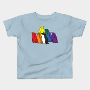 Pride Rainbow Penguin Party Kids T-Shirt